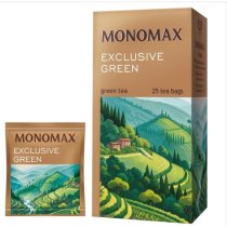 Чай зелений МОNОМАХ EXCLUSIVE GREEN TEA в індивідуальних конвертах  25шт х 1,5г