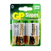 Батарейка GP Super Alkaline LR20D 2 штуки в упаковці