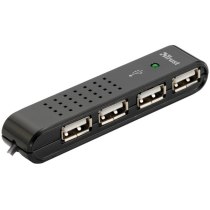 Хаб Trust Vecco 4 Port USB 2.0 Mini Hub Black