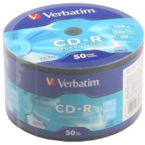 Диск CD-R 50шт Shrink, 700 Mb, 52x  Verbatim 43787