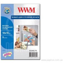 Фотобумага WWM 10х15, матовая на магнитной основе, 5 л.