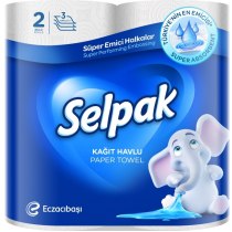 Рушники паперові 3 шари Selpak, 2шт, білі