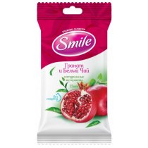 Серветки вологі Дейлі гранат і білий чай Smile 15 шт