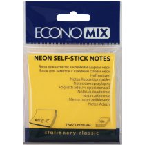 Стикеры Economix, 75х75, оранжевые, 100л.