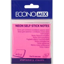Стикеры Economix, 75х75, малиновые, 100л.