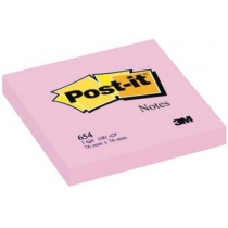 Стікери блок-кубик POST-IT, 76х76, рожеві, 100 арк.