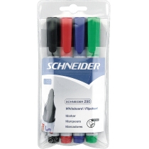 Набір маркерів для дошок та фліпчартів SCHNEIDER MAXX 290 2-3 мм, 4 кольори в блістері