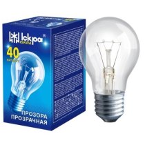 Лампа стандартна 40W Е27 А55 прозора, ІСКРА