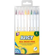 Фломастери-пензлики REAL BRUSH Juicy, 8 кольорів, лінія 0,5-6 мм