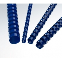 Пружини пластикові для брошурування, Optima, 100шт, обжим 20арк, сині