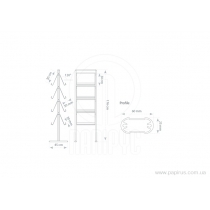 Буклетница двусторонняя (4 полки)