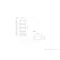 Буклетница односторонняя (4 полки)