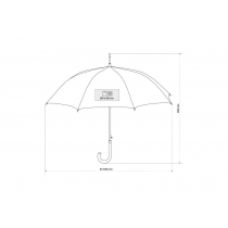 Зонт трость автомат. CLASSIC, красный