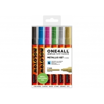 Набор акриловых маркеров ONE4ALL™ 227HS Metallic-Set,  4мм, 6 шт.