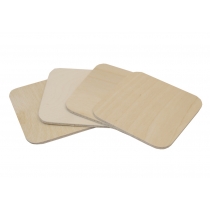 Набор подставок для чашек, фанера, 17х17см, 4шт., ROSA TALENT