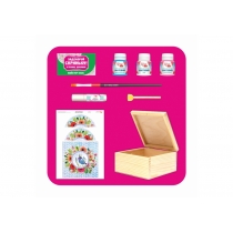 Набор, техника декупаж, шкатулка "Цветочная мелодия", ROSA START