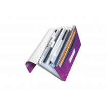 Папка А4 з відділеннями Leitz WOW, A4 PP, фіолетовий металік