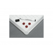 Дошка магнітно-маркерна в клітинку, ТМ 2x3, алюмінієва рамка ALU23, 120 х 90 см., колір білий