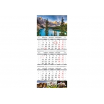 Календар квартальний настінний 2019 (природа асорті)