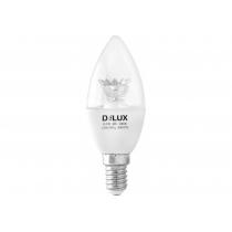 Лампа світлодіодна DELUX BL37B 6 Вт 4000K 220В E14 crystal білий