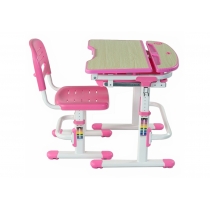 Комплект парта + стілець трансформери FUNDESK Sorriso Pink