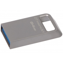 Флеш-пам'ять 64Gb KINGSTON USB 3.1, сірий