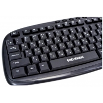 Клавіатура GREENWAVE KB-MM-801, USB, звичайна, чорний