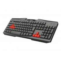 Клавіатура Trust Ziva Gaming Keyboard RU, дротова, ігрова, чорна