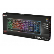 Клавіатура Trust GXT 860 Thura Semi-mech Keyboard, дротова, ігрова, чорна