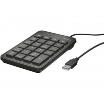 Клавіатура TRUST Xalas USb numeric keypad, дротова, звичайна, чорна