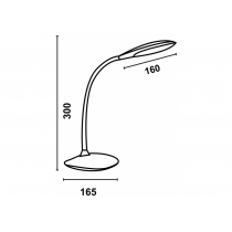 Лампа настільна світлодіодна Ultralight DSL049 чорна, 5W, 300lm, 4500k, dimmer, sensor, USB