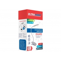 Лампа настільна світлодіодна Ultralight DSL049K біла, 5W, 300lm, 4500k, dimmer, sensor, miniUSB