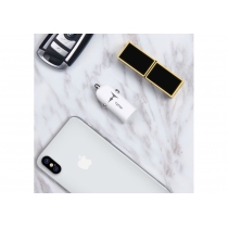 Автомобільний зарядний пристрій T-PHOX Pocket 2.4A Dual USB White