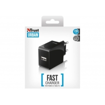 Мережева зарядка Trust URBAN 12W Wall Fast Charger Black