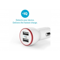 Автомобільний зарядний пристрій Anker PowerDrive 2 24W + Micro USB 0.9m White