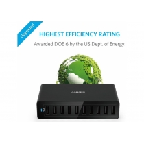 Мережевий зарядний пристрій Anker PowerPort 10 60W 10-port V3 Black