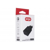 Мережева зарядка ERGO EWC-130QC 1xUSB Wall Charger QC3.0 18W  Black