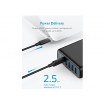 Сетевое зарядное устройство Anker PowerPort Speed PD 5 60W 1xPD & 4xPIQ V3 Black