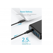 Мережевий зарядний пристрій Anker PowerPort Speed PD 5 60W 1xPD & 4xPIQ V3 Black