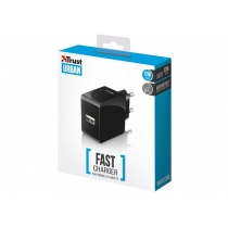 Мережева зарядка Trust URBAN 12W Wall Fast Charger Black