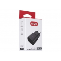 Мережева зарядка ERGO EWC-120 1xUSB Wall Charger Black