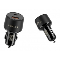 Автомобильное зарядное устройство T-PHOX 48W Fast Charge - TYPE-C PD 30W+QC 3.0 18W Black