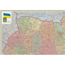 Карта. Україна. Політико-адміністративна 272х193 см