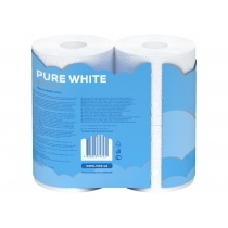 Папір туалетний 3 шари Ruta Pure White 4 рулони, білий