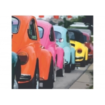 Набор-стандарт, техника акриловая живопись по номерам, „Яркие ретро автомобили“, 35х45см, ROSA START