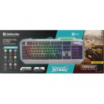 Клавіатура Defender Stainless steel GK-150DL RU, RGB