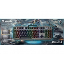 Клавіатура Defender Assault GK-350L Metal RU,RGB,19 Anti-Ghost