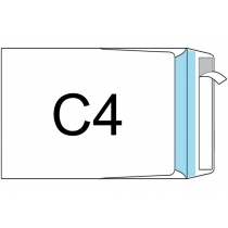 Конверт C4 (0+0) скл, бічний клапан, 90г/м2, 1 шт