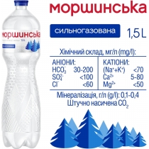 Вода мінеральна Моршинська сил/газ, 1,5л.
