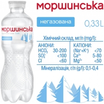 Вода мінеральна Моршинська, н/газ, 0,33л.